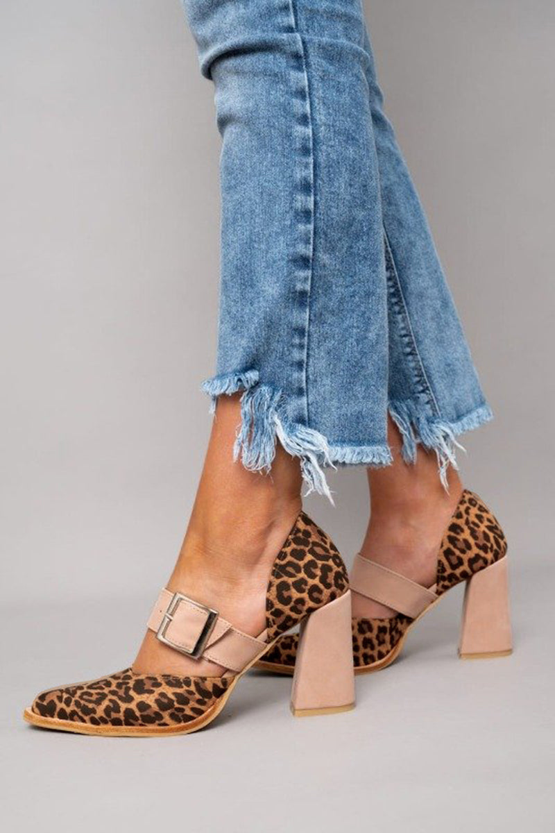 Vittoria | Leopard Print Suede Sandals
