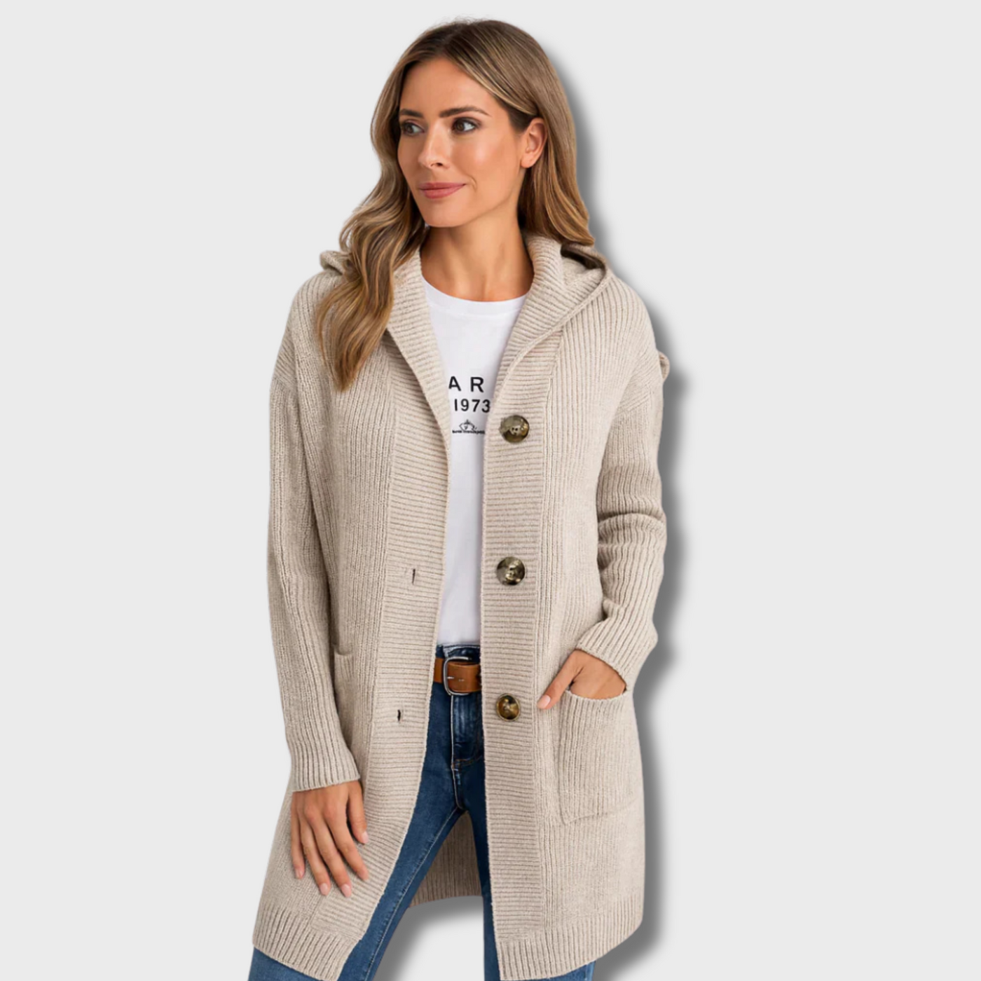 Olga | Elegant Long Knitted Cardigan