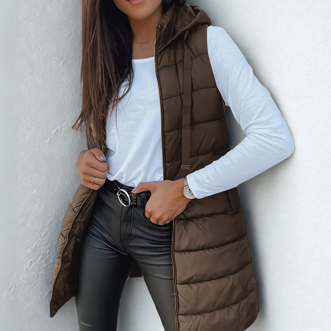 Rain | Long Puffer Vest