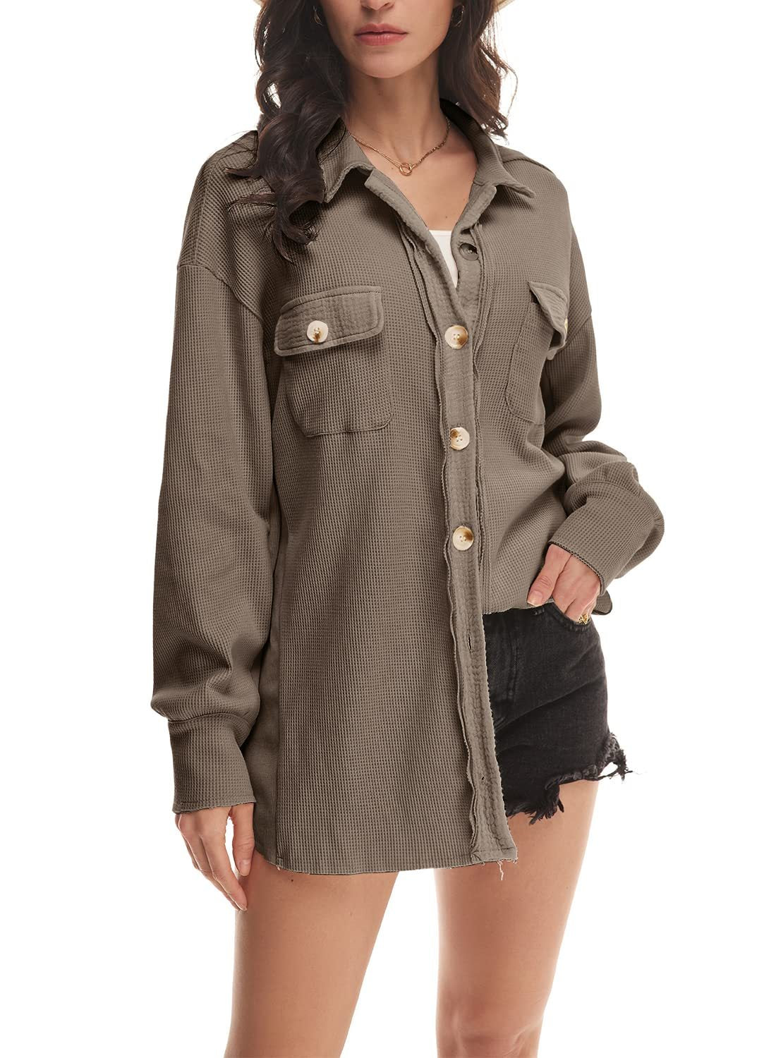 Charlina | Cozy Waffle Shacket