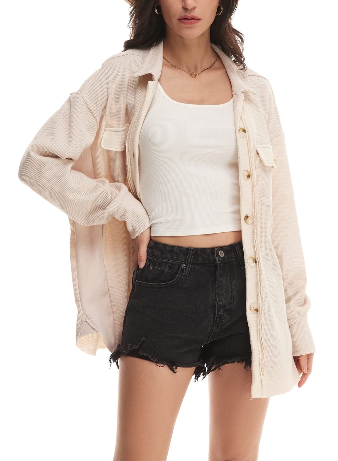 Charlina | Cozy Waffle Shacket