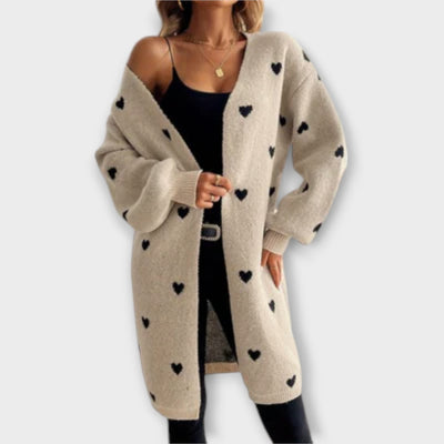 Peyton | Heart Pattern Cardigan