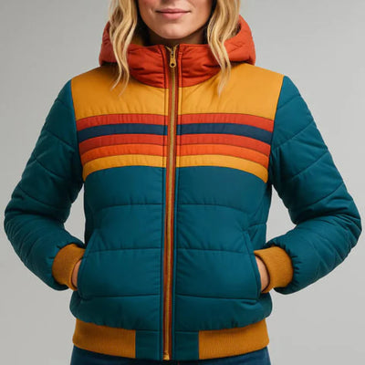 Sierra | Women’s Retro Striped Puffer Jacket