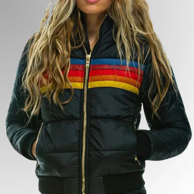 Sierra | Women’s Retro Striped Puffer Jacket