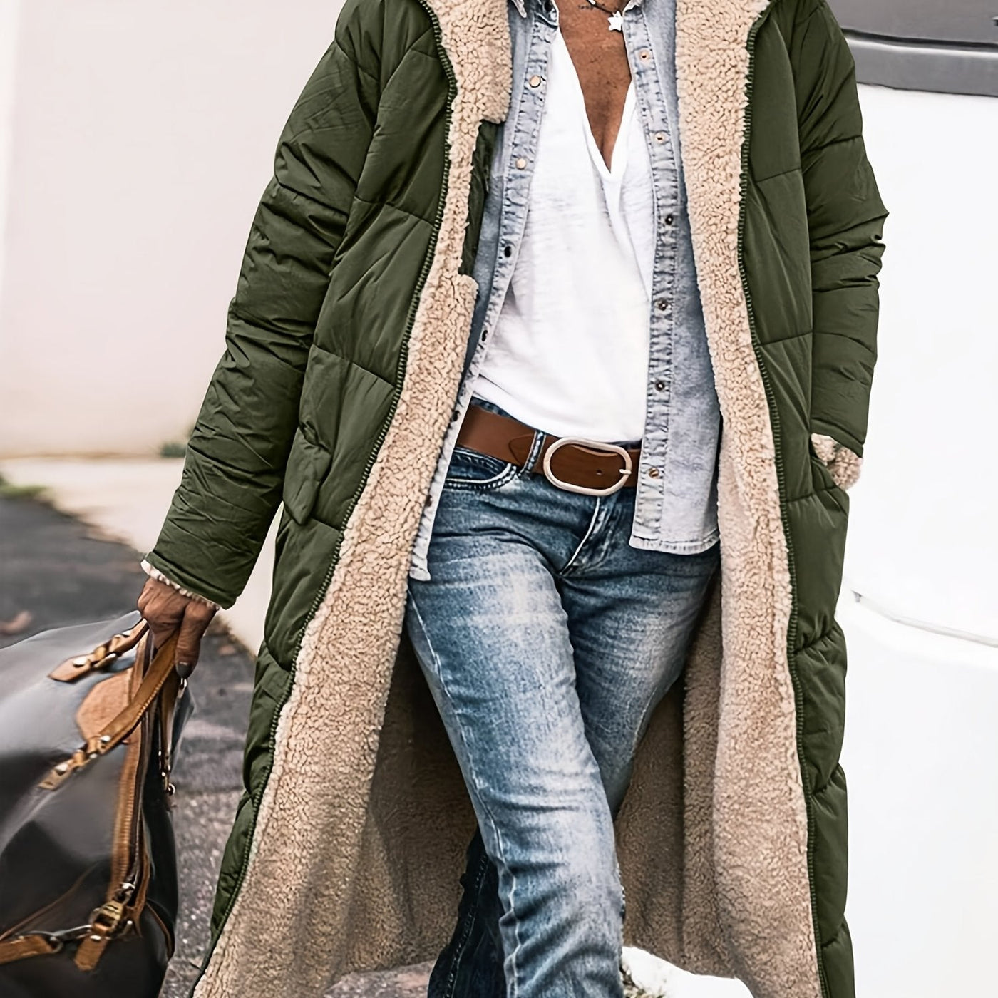 Sophia | Long Puffer Warm Coat Hooded