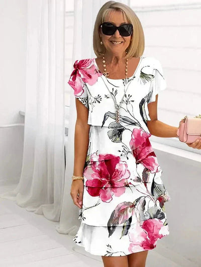 Jenna | Cascading Floral Dress