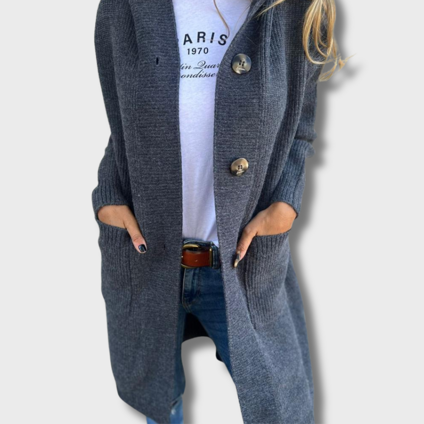 Olga | Elegant Long Knitted Cardigan