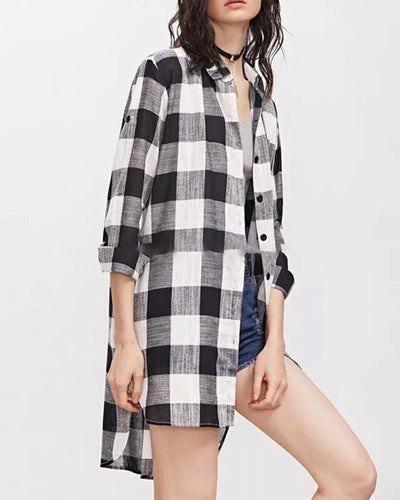 Ingrid | Flowy Plaid Shirt