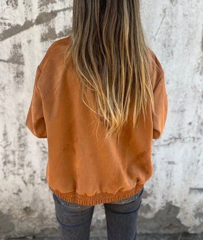 Luciana | Suede Bomber Jacket