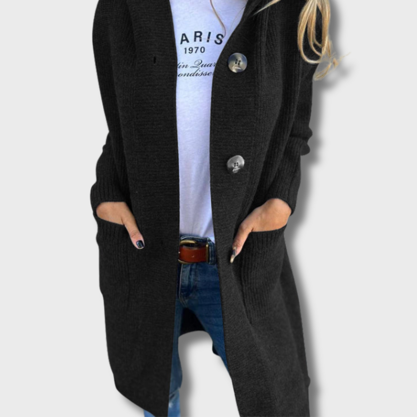 Olga | Elegant Long Knitted Cardigan