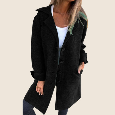 Marcelle | Chic Hooded Coat with Pockets