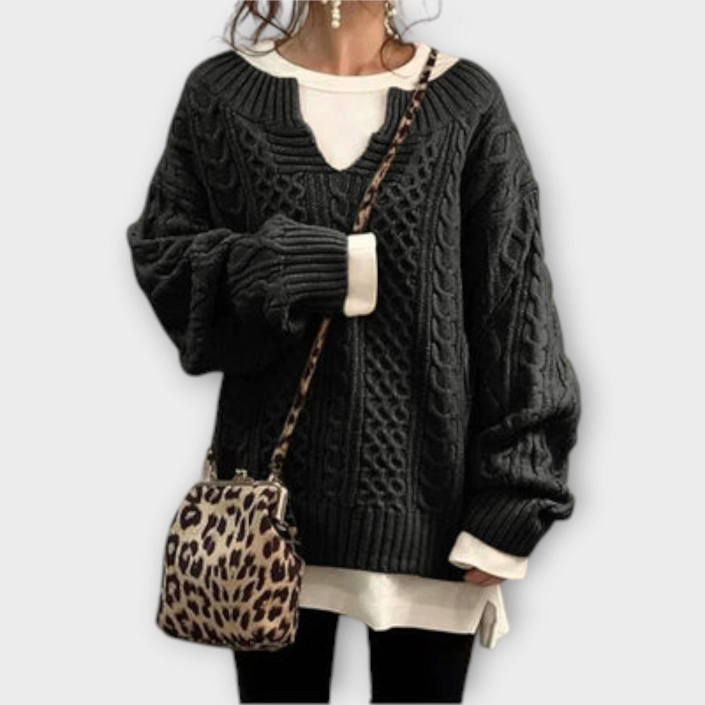 Destiny | Oversized Sweater with Cable Pattern