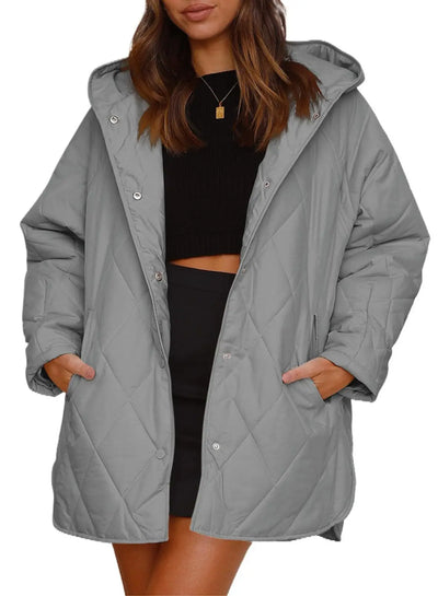 Aria | Quilted Oversized Hooded Coat