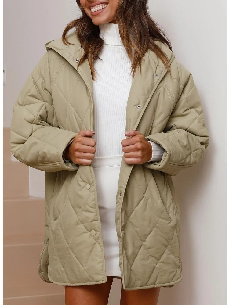 Aria | Quilted Oversized Hooded Coat