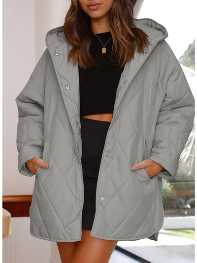 Aria | Quilted Oversized Hooded Coat