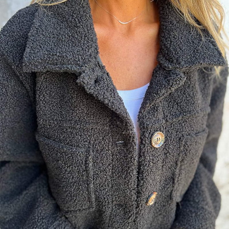 Calla | Cozy Sherpa Button-Up Jacket