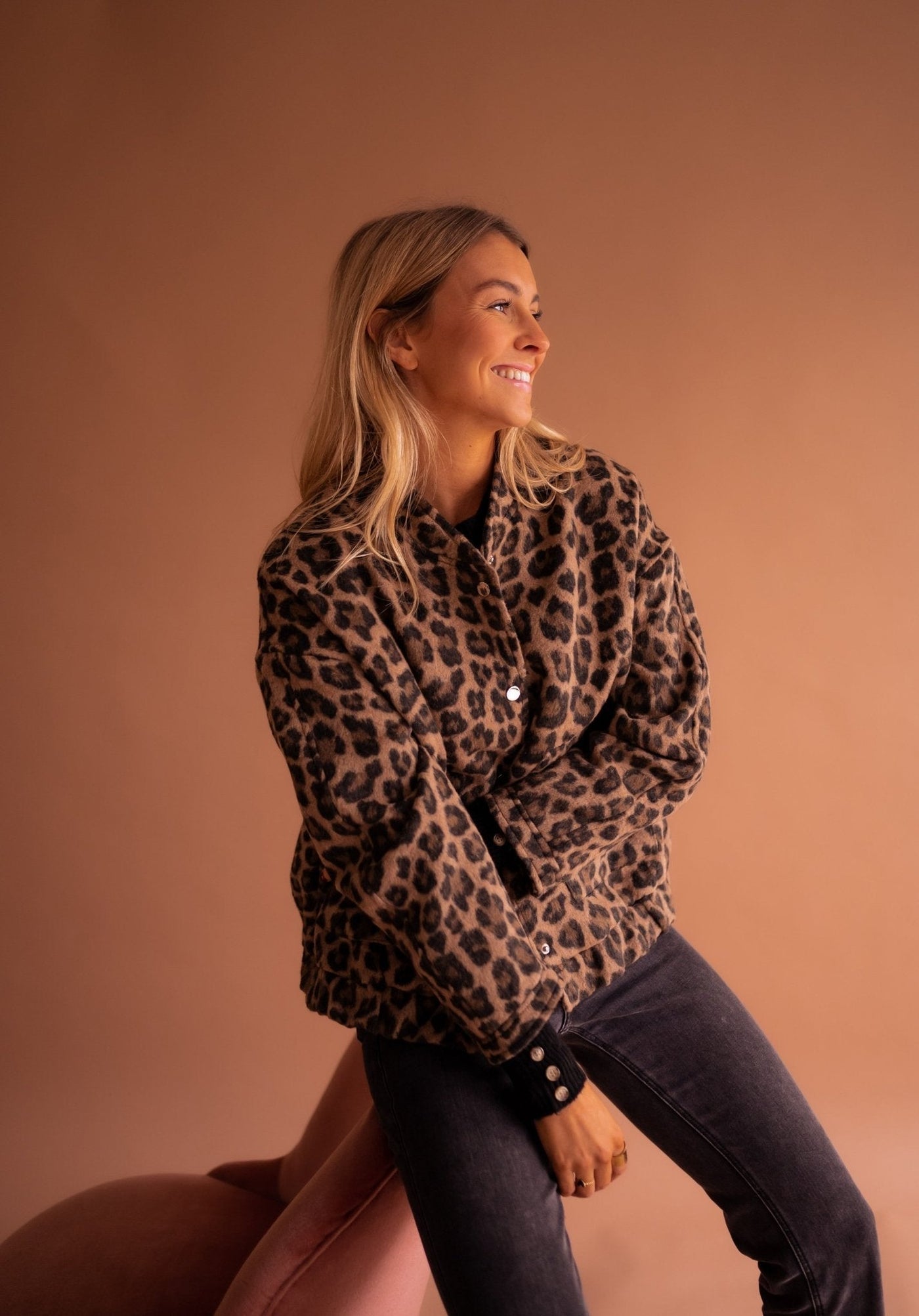 Savannah | Leopard Print Zip-Up Jacket