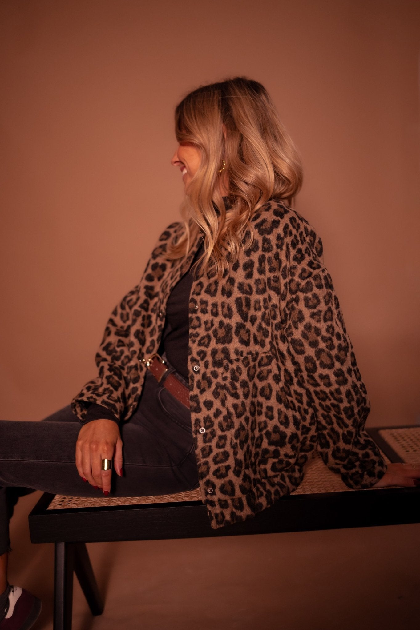 Savannah | Leopard Print Zip-Up Jacket