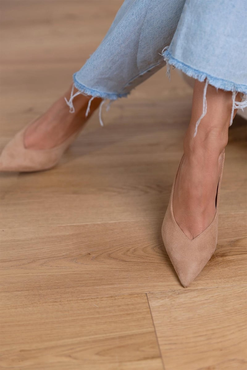 Marlena | Nude Slingback Heels