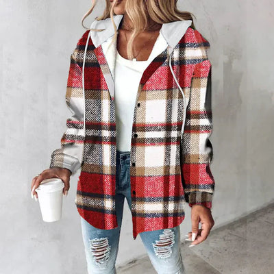 Mirelda | Cozy Plaid Hoodie Jacket